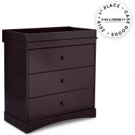 Delta Children Sutton 3 Drawer Dresser with Changing Top, Espresso Java