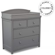 Delta Children Simmons Kids SlumberTime Emma 4 Drawer Dresser with Changing Top, Grey