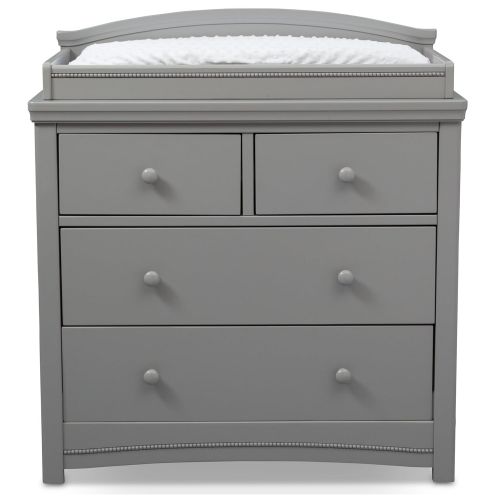  Delta Children Simmons Kids SlumberTime Emma 4 Drawer Dresser with Changing Top, Grey