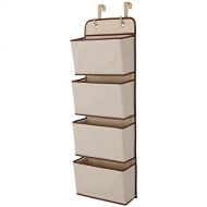 Delta Children 4 Pocket Over The Door Hanging Organizer, Beige