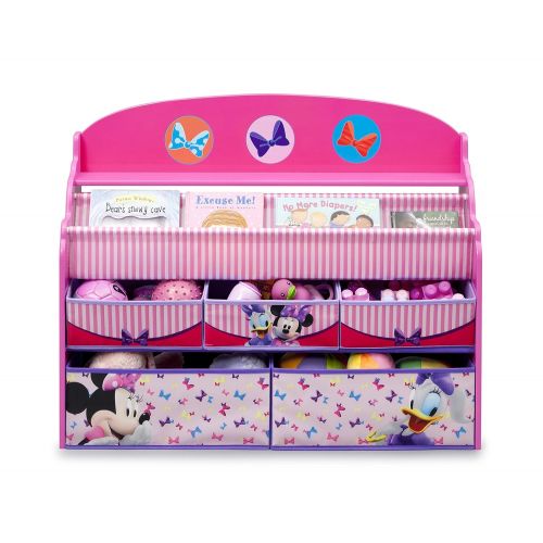  Delta Children Deluxe Book & Toy Organizer, Disney Minnie Mouse