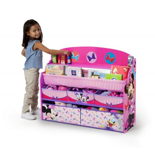  Delta Children Deluxe Book & Toy Organizer, Disney Minnie Mouse