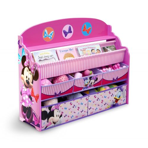  Delta Children Deluxe Book & Toy Organizer, Disney Minnie Mouse