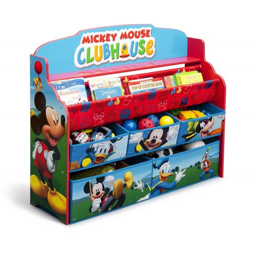  Delta Children Deluxe Book & Toy Organizer, Disney Mickey Mouse