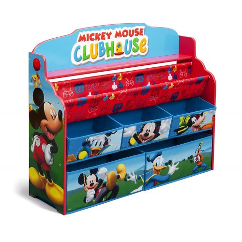 Delta Children Deluxe Book & Toy Organizer, Disney Mickey Mouse