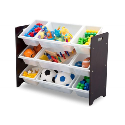  Delta Children MySize 9 Bin Plastic Toy Organizer, Dark Chocolate