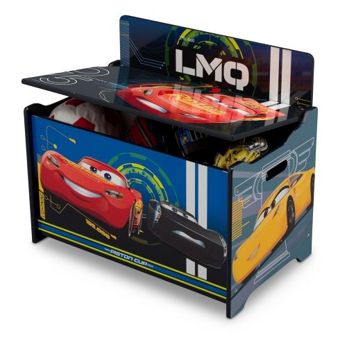  Delta Children Deluxe Toy Box, Disney/Pixar Cars, Character