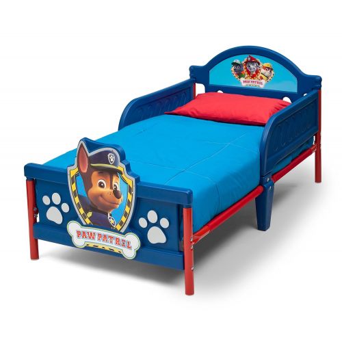  Delta Children 3D-Footboard Toddler Bed, Nick Jr. PAW Patrol + Delta Children Twinkle Galaxy Dual Sided Recycled Fiber Core Crib and Toddler Mattress (Bundle)