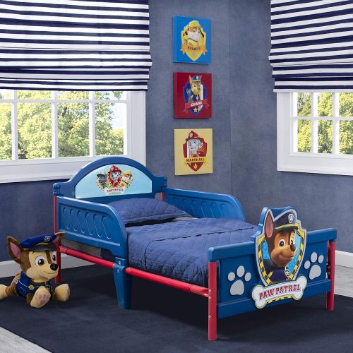  Delta Children 3D-Footboard Toddler Bed, Nick Jr. PAW Patrol + Delta Children Twinkle Galaxy Dual Sided Recycled Fiber Core Crib and Toddler Mattress (Bundle)