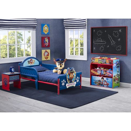  Delta Children 3D-Footboard Toddler Bed, Nick Jr. PAW Patrol + Delta Children Twinkle Galaxy Dual Sided Recycled Fiber Core Crib and Toddler Mattress (Bundle)