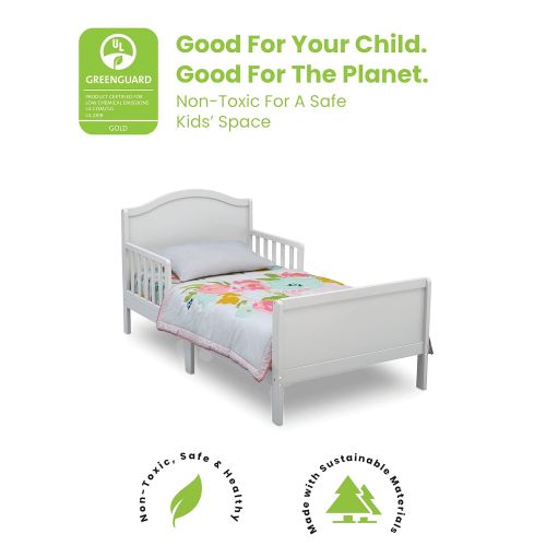  Delta Children Bennett Wood Toddler Bed - Greenguard Gold Certified, Bianca White