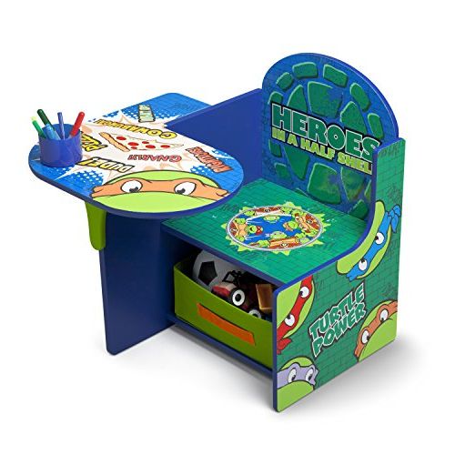  Delta Children Chair Desk With Storage Bin, Ninja Turtles