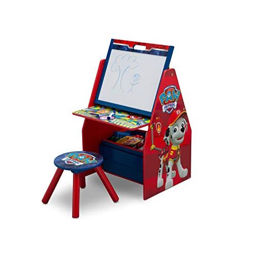  Delta Children Kids Easel and Play Station  Ideal for Arts & Crafts, Drawing, Homeschooling and More, Nick Jr. PAW Patrol