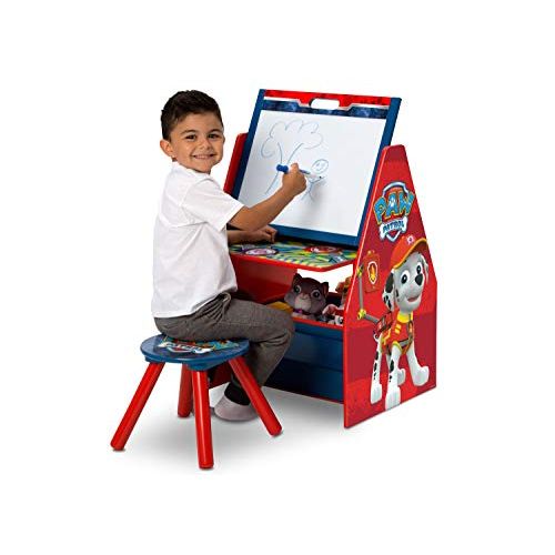  Delta Children Kids Easel and Play Station  Ideal for Arts & Crafts, Drawing, Homeschooling and More, Nick Jr. PAW Patrol
