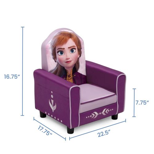  Delta Children Figural Upholstered Kids Chair, Disney Frozen II Anna