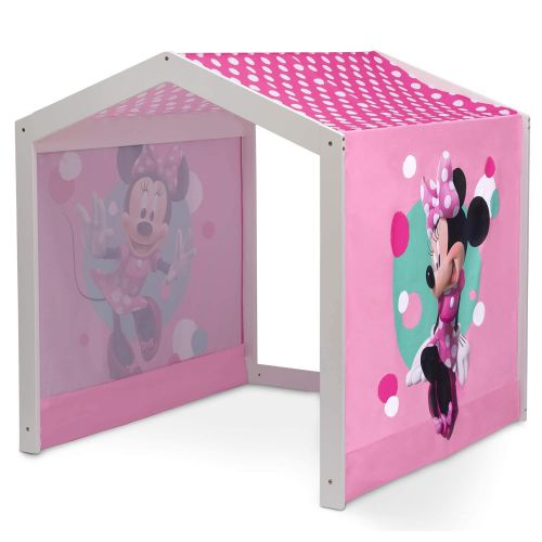  Delta Children Disney Minnie Mouse Indoor Playhouse with Fabric Tent + Minnie Mouse Chair Desk with Storage Bin