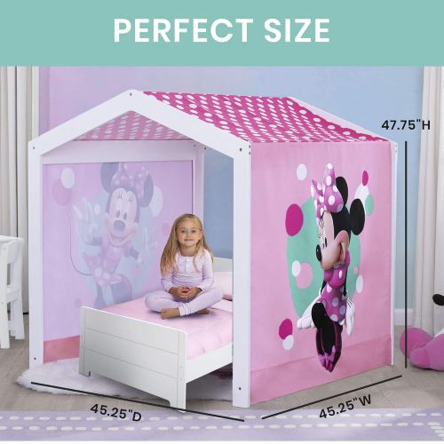  Delta Children Disney Minnie Mouse Indoor Playhouse with Fabric Tent + Minnie Mouse Chair Desk with Storage Bin