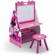 Delta Children Kids Easel and Play Station ? Ideal for Arts & Crafts, Drawing, Homeschooling and More, Disney Minnie Mouse