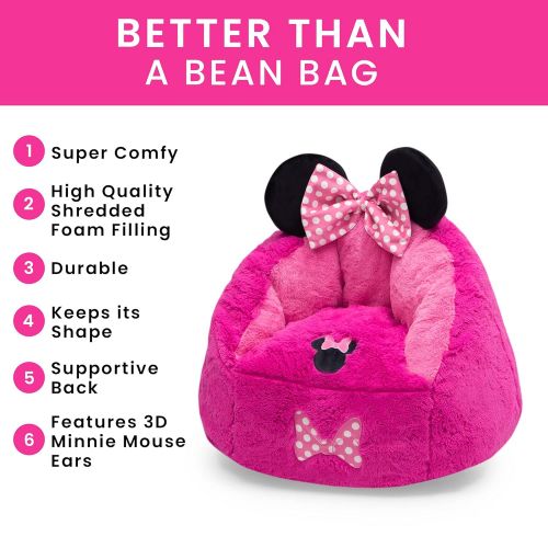  Disney Minnie Mouse Cozee Figural Chair by Delta Children, Toddler Size (for Kids Up to 6 Years Old)