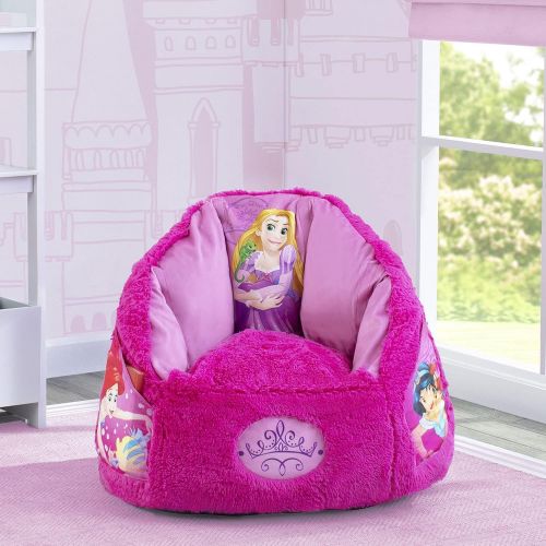  Disney Princess Cozee Fluffy Chair by Delta Children, Toddler Size (for Kids Up to 6 Years Old)