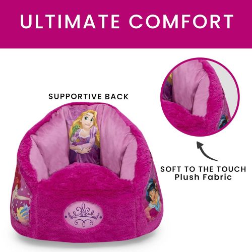  Disney Princess Cozee Fluffy Chair by Delta Children, Toddler Size (for Kids Up to 6 Years Old)