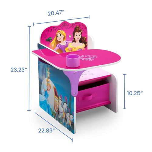  Delta Children Chair Desk with Storage Bin, Disney Princess