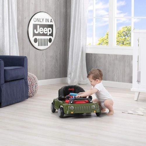  Delta Children Jeep Classic Wrangler 3-in-1 Grow with Me Walker, White