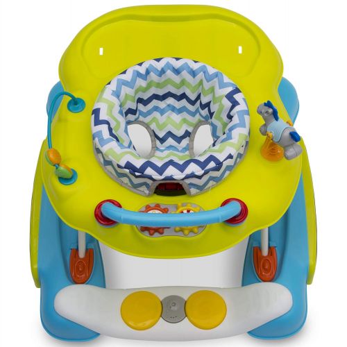  Delta Children 4-in-1 Discover & Play Musical Walker, Blue/Green