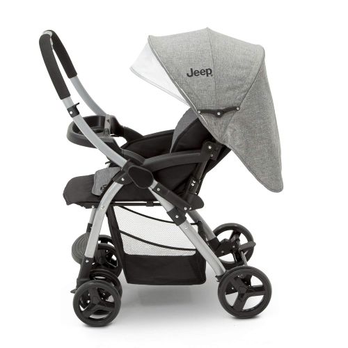  Delta Children Jeep Unlimited Reversible Handle Stroller, Grey Tweed