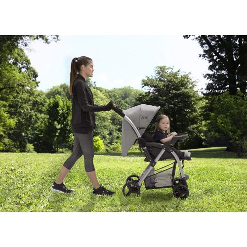  Delta Children Jeep Unlimited Reversible Handle Stroller, Grey Tweed