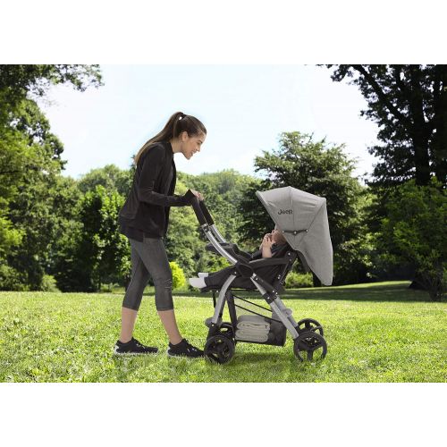  Delta Children Jeep Unlimited Reversible Handle Stroller, Grey Tweed