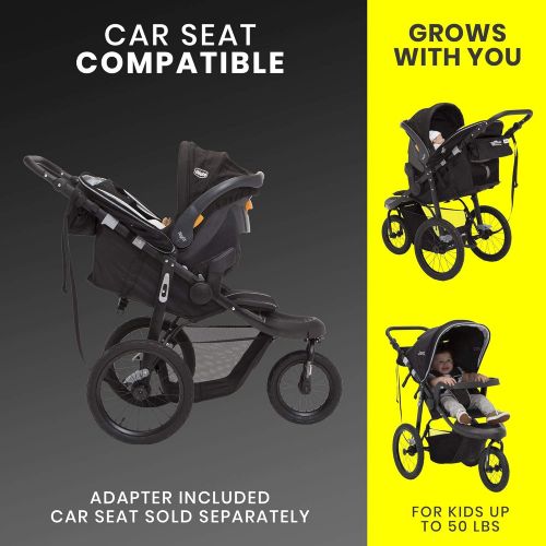  Jeep Hydro Sport Plus Jogger by Delta Children, Black; Includes Car Seat Adapter