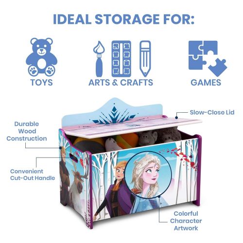  [아마존베스트]Delta Children Deluxe Toy Box, Disney Frozen II