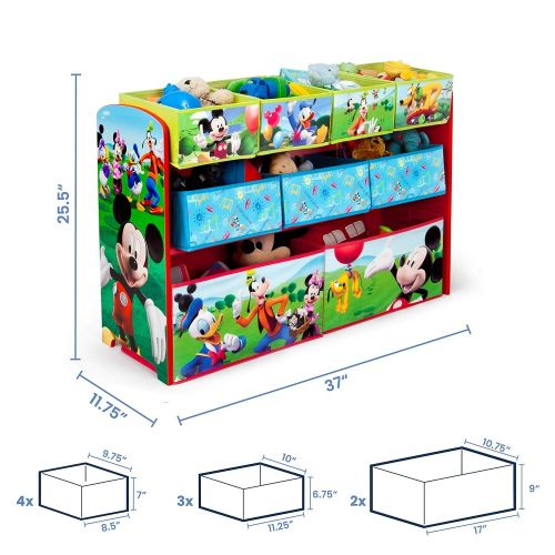  [아마존베스트]Delta Children Deluxe 9-Bin Toy Storage Organizer, Disney/Pixar Cars