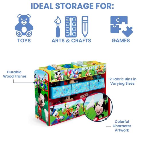  [아마존베스트]Delta Children Deluxe 9-Bin Toy Storage Organizer, Disney/Pixar Cars