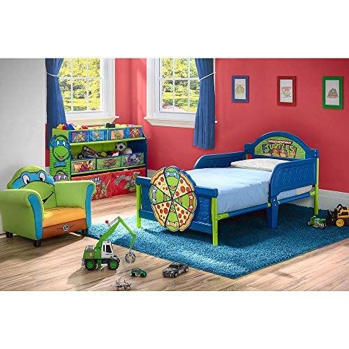  Delta Children 3D-Footboard Toddler Bed, Nickelodeon Ninja Turtles