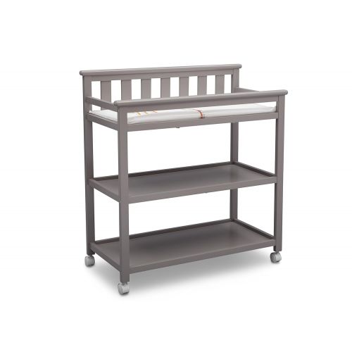  Delta Children Flat Top Changing Table with Casters, Grey