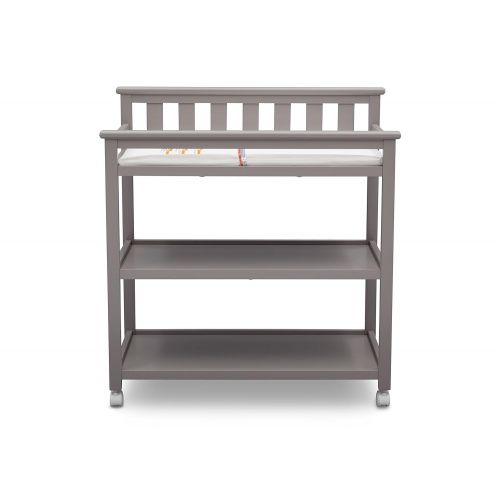  Delta Children Flat Top Changing Table with Casters, Grey