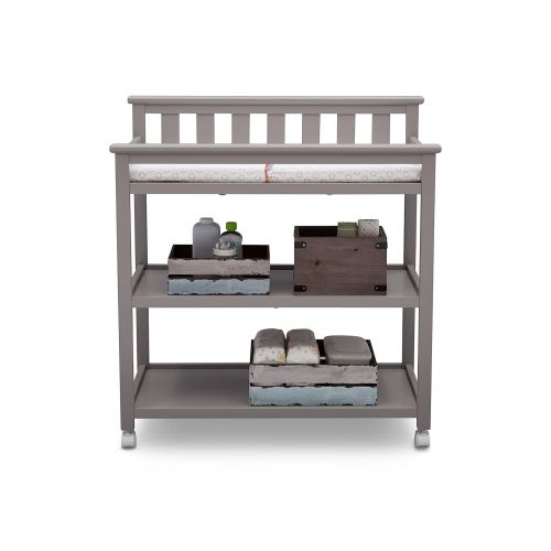  Delta Children Flat Top Changing Table with Casters, Grey