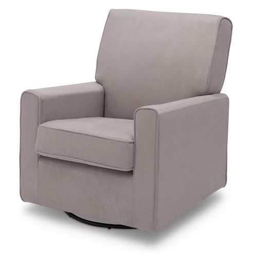  Delta Furniture Delta Children Ava Nursery Glider Swivel Rocker Chair, Graphite