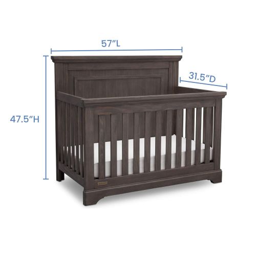 시몬스 Simmons Kids SlumberTime Paloma 4-in-1 Convertible Baby Crib, Rustic Driftwood
