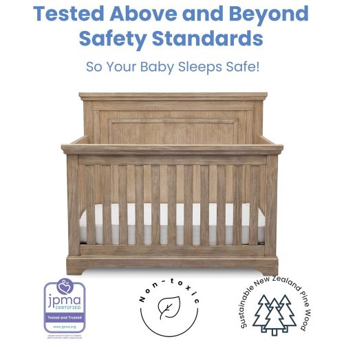 시몬스 Simmons Kids SlumberTime Paloma 4-in-1 Convertible Baby Crib, Rustic Driftwood