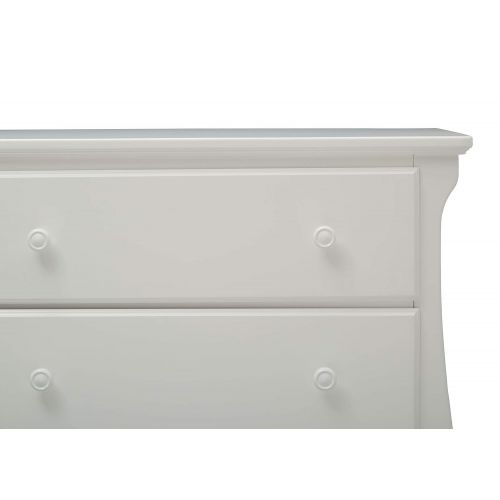  Delta Children Lancaster 3 Drawer Dresser with Changing Top, Bianca White