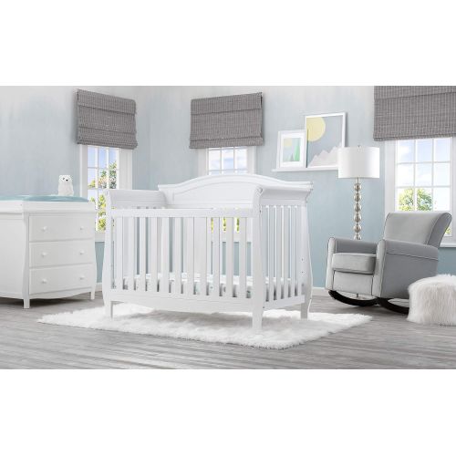  Delta Children Lancaster 3 Drawer Dresser with Changing Top, Bianca White