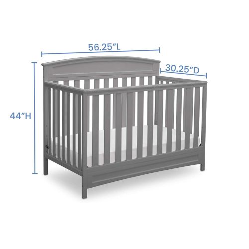  Delta Children Sutton 4-in-1 Convertible Baby Crib, White