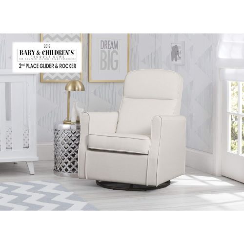  Delta Furniture Delta Children Blair Nursery Glider Swivel Rocker Chair, Taupe