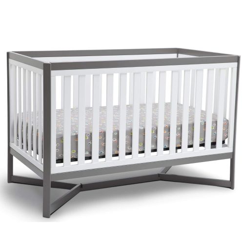  Delta Children Tribeca 4-in-1 Baby Convertible Crib, WhiteGrey