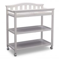 Delta Children Bell Top Changing Table with Casters, Grey