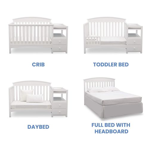  Delta Children Abby Convertible Crib N Changer, Grey