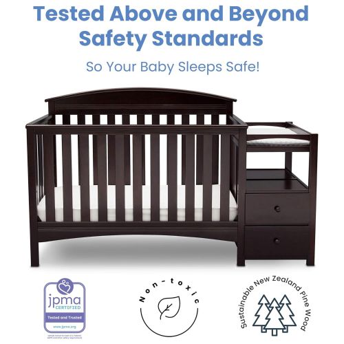  Delta Children Abby Convertible Crib N Changer, Grey